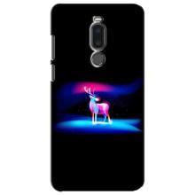 Силиконовый бампер с картинкой животных для Meizu Note 8 (Яркий олень)