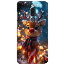 Яскравий чохол для Meizu Note 8 з Зимові Оленята – Олень з шарфом