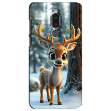 Яскравий чохол для Meizu Note 8 з Зимові Оленята – Оленятко в лісі