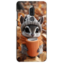 Печатный чехол «Зверята с кофе» для Meizu Note 8