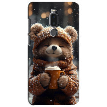 Печатный чехол «Зверята с кофе» для Meizu Note 8 – Мишка с кофе