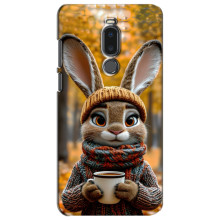 Печатный чехол «Зверята с кофе» для Meizu Note 8 – Зайчик с кофе
