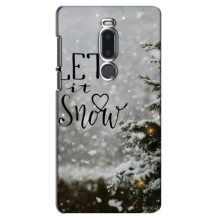 Новорічні, Святкові Чохли для Meizu M8/V8 - 2024 год (Let it snow)