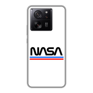 Силіконовый бампер з принтом "Наса" на Meizu 22 – NASA на білому тлі