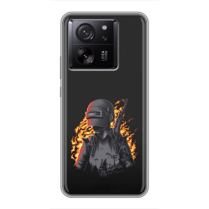 Силиконовый чехол с картинкой "Герой Pubg" на Meizu 22 – В огне