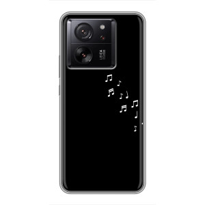 Чехол с картинками на черном фоне для Meizu 22 – Ноты