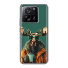 Чехол с принтом стильные животные для 

Меizu Меizu 22 
 – Лось с кофе