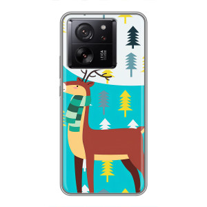 Силіконовий бампер з картинкою звірів для Meizu 22 – Олень із шарфом