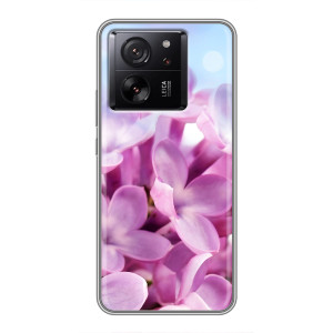 Силіконовий бампер з принтом (квіточки) на Мейзу 22 (Бузкові квіти)