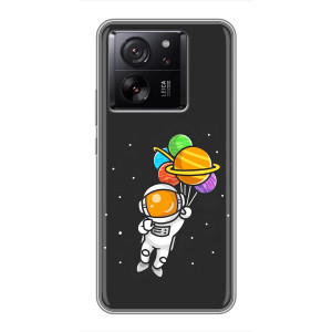 Силиконовый Чехол с принтом "Космонавты" на Meizu 22 – Космонавт с шариками