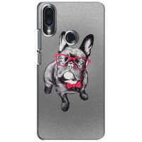 Чехол (ТПУ) Милые собачки для Meizu Note 9 (Бульдог в очках)