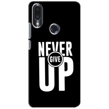 Силиконовый Чехол на Meizu Note 9 с картинкой Nike – Never Give UP