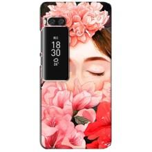 Чехлы (ART) Цветы на Meizu Pro 7 Plus (VPrint) (Очі в квітах)