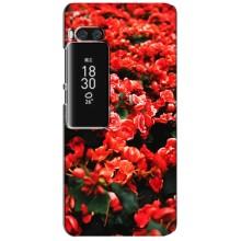 Чохли з квітами для Meizu Pro 7 Plus (VPrint) (Квіти червоні)