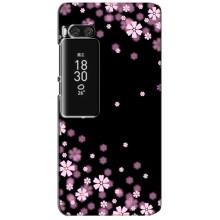 Чохол для Мейзу Про 7 Плюс - з принтом (Дизайнерські) (AlphaPrint) (Квіти маленькі)