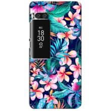 Чохол для Мейзу Про 7 Плюс - з принтом (Дизайнерські) (AlphaPrint) (Мальовничі квіти)