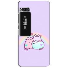 Чохол на Мейзу Про 7 Плюс з Котиками (VPrint) (Радужний котик)