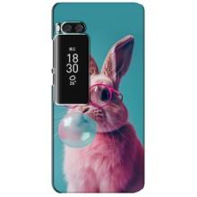 Чехол с принтом стильные животные для Мейзу Про 7 Плюс – Кролик в очках