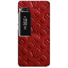 Текстурный Чехол Louis Vuitton для Мейзу Про 7 Плюс – Красный ЛВ