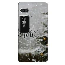 Новорічні, Святкові Чохли для Meizu Pro 7 - 2024 год (Let it snow)