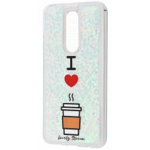 Чохол Fashion AQUA I LOVE COFFEE з рідиною для Meizu X8