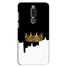 Чехол (Корона на чёрном фоне) для Мейзу Х8 – Золотая корона