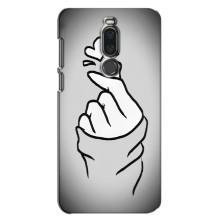 Чехол с принтом для Meizu X8 (AlphaPrint - Знак сердечка)