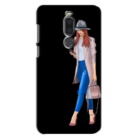 Чехол с картинкой Модные Девчонки Meizu X8 (Девушка со смартфоном)