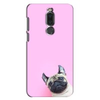 Бампер для Meizu X8 с картинкой "Песики" (Собака на розовом)
