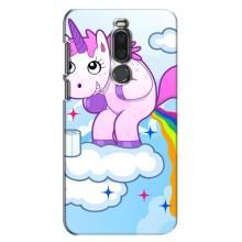 Чехол Unicorn на Meizu X8 (Радуга единорожка)
