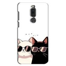 Чехол с рисунком кот на Meizu X8 – Коты в очках