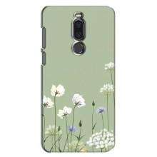 Чехол с цветочным принтом на Мейзу Х8 – Цветы на зеленом