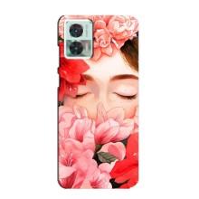 Чехлы (ART) Цветы на Motorola Edge 30 Neo (VPrint) (Глаза в цветах)