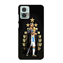 Чехлы для Motorola Edge 30 Neo (Leo чемпион) (AlphaPrint) (Месси Король)