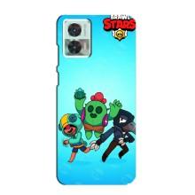 Чехлы Brawl Stars для Motorola Edge 30 Neo (AlphaPrint) – Трио героев