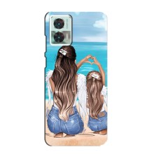 Чехол с печатью для Motorola Edge 30 Neo - (Мама с ребенком) (AlphaPrint) (Мама с доченькой)