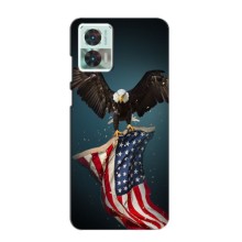 Чохол Прапор USA для Motorola Edge 30 Neo – Орел і прапор