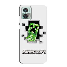 Чехол Майнкрафт на Motorola Edge 30 Neo (AlphaPrint) Minecraft (крипер Майнкрафт)