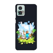 Чехол Майнкрафт на Motorola Edge 30 Neo (AlphaPrint) Minecraft (персонажи Minecraft)