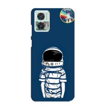 Чехол NASA для Motorola Edge 30 Neo (AlphaPrint) (Мальчик в шлеме)
