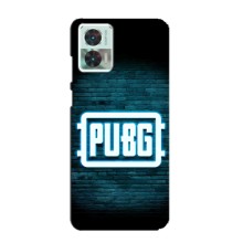 Чехол PUBG для Мото Ейдж 30 Нео (AlphaPrint) (Лого PUBG)