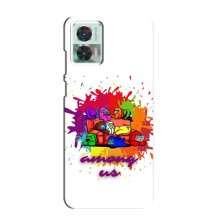 Чехол Амонг Ас для Motorola Edge 30 Neo (AlphaPrint) (Яркий АмонгАс)