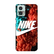 Чехол для Motorola Edge 30 Neo - с принтом Найк (AlphaPrint) (Дымчатый найк)