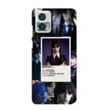 Чехлы Венсдей на Motorola Edge 30 Neo Уэнсдей (AlphaPrint) (коллаж Уэнздей)