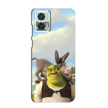 Чехол с мультфильмом Шрек на Motorola Edge 30 Neo – Шрек и осел