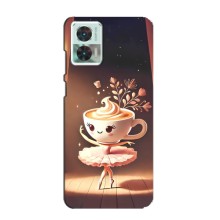 Чехол с мемом Тралалело тралала на Motorola Edge 30 Neo (Балерина капучина)