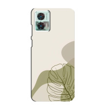 Силиконовый чехол с принтом в цветах на Motorola Edge 30 Neo – Монстера зелёная