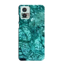 Мраморный чехол на Motorola Edge 30 Neo (VPrint) (Зеленый мрамор)