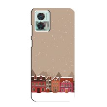 Новогодние, Праздничные Чехлы для Motorola Edge 30 Neo - 2024 год (Зимний город)