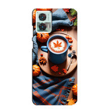 Чехол с уникальным дизайном «Осень с кофе» для Motorola Edge 30 Neo – Кофе и тыквы
